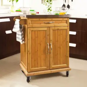 For more information please visit Amazon Bamboo Kitchen Cabinet Kitchen Cart Island Storage Trolley 