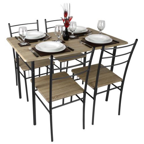 Natrual wood rectangle kitchen dining table