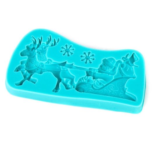 Christmas Santa Sleigh Fondant Silicone Chocolate moulds