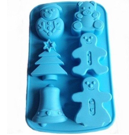 snowmen, bell, bear,and christmas tree silicone moulds