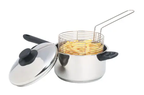 chip pan with basket for frying