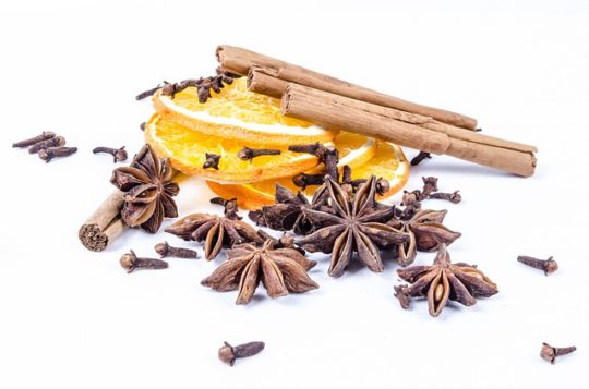 cinnamon, orange and star anise