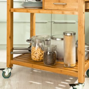 kitchen storage trolley and contents