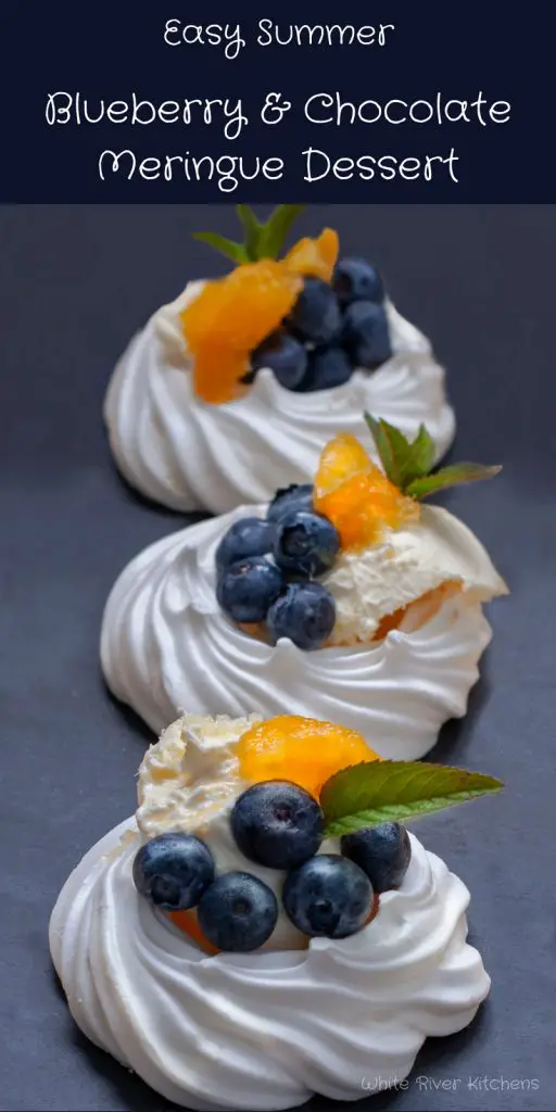 Easy Chocolate & Blueberry Meringue Dessert