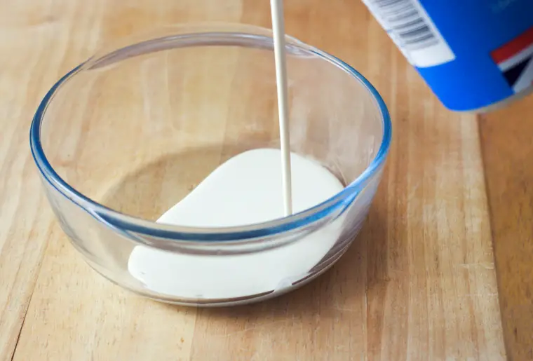 Pouring the Cream for the butter